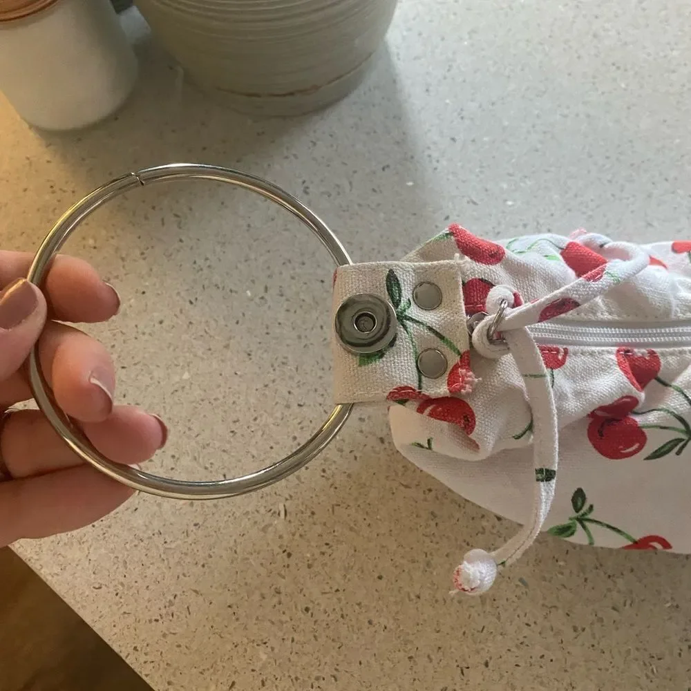 Women’s foldable cherry purse